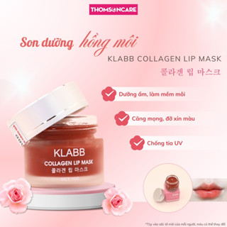  Kem nẻ màu đào KLABB dưỡng ẩm căng bóng mềm mịn giảm khô môi hương đào - Son Collagen Lip Mask 10g - Thomsoncare 