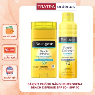 Chống nắng dạng sáp/xịt Neutrogena Beach Defense SPF 50/SPF 70 - 42g/184g