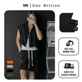 Áo Khoác Gile Crop Dù Phối Dây By 1M