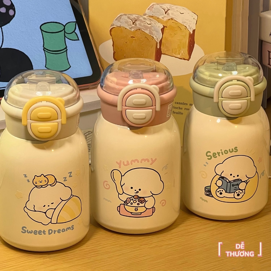 [Xả Kho] Bình Giữ Nhiệt SUS316 Mini 500ml - Bình Đựng Cafe, Trà, Nước Uống Nhỏ Gọn, Có Tay Cầm Tiện Lợi Khi Di Chuyển