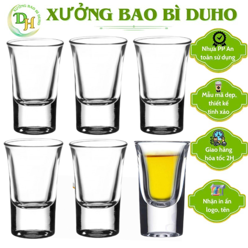 [Giá Xưởng] SET 6 Ly Shot Chất Liệu Thủy Tinh, Dung Tich 34ML Wine Glass, Ly Uống Rươu B-52 #