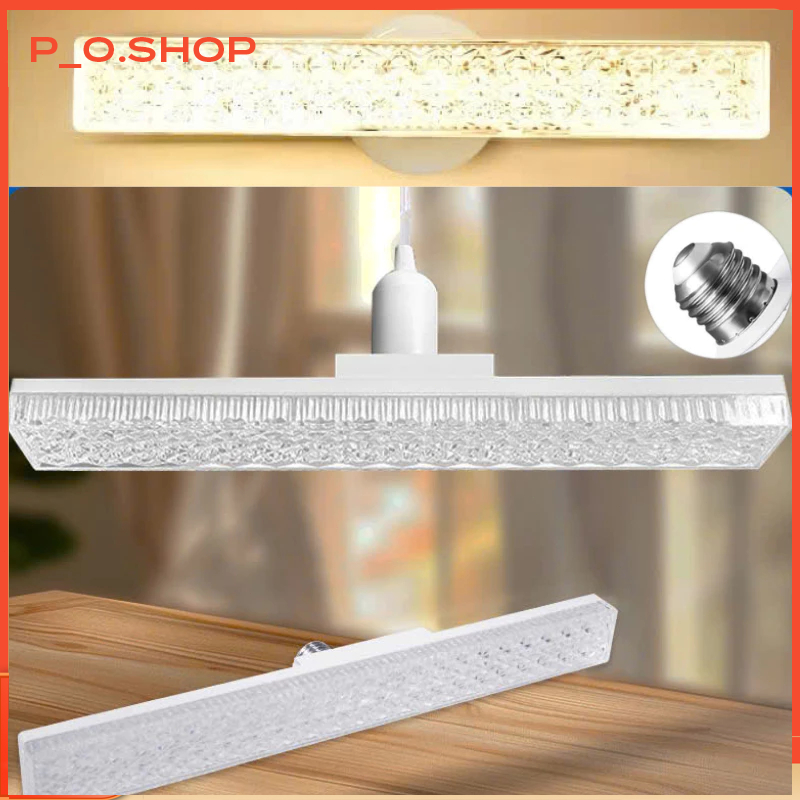 【🔥Rẻ】Bóng Đèn LED dài sáng 3 màu ánh pha lê hiện đại 18W/28W tiết kiệm điện chuôi vặn E27