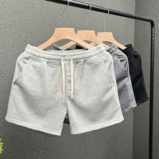 Quần short nam chất nỉ da cá dáng trên gối, quần đùi nam basic thể thao