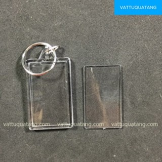 Phôi 10 móc khóa mica chữ nhật (KHÔNG ẢNH)-Phôi móc khóa nhựa trong suốt-Phôi móc khóa 2 mặt nhiều kiểu dáng