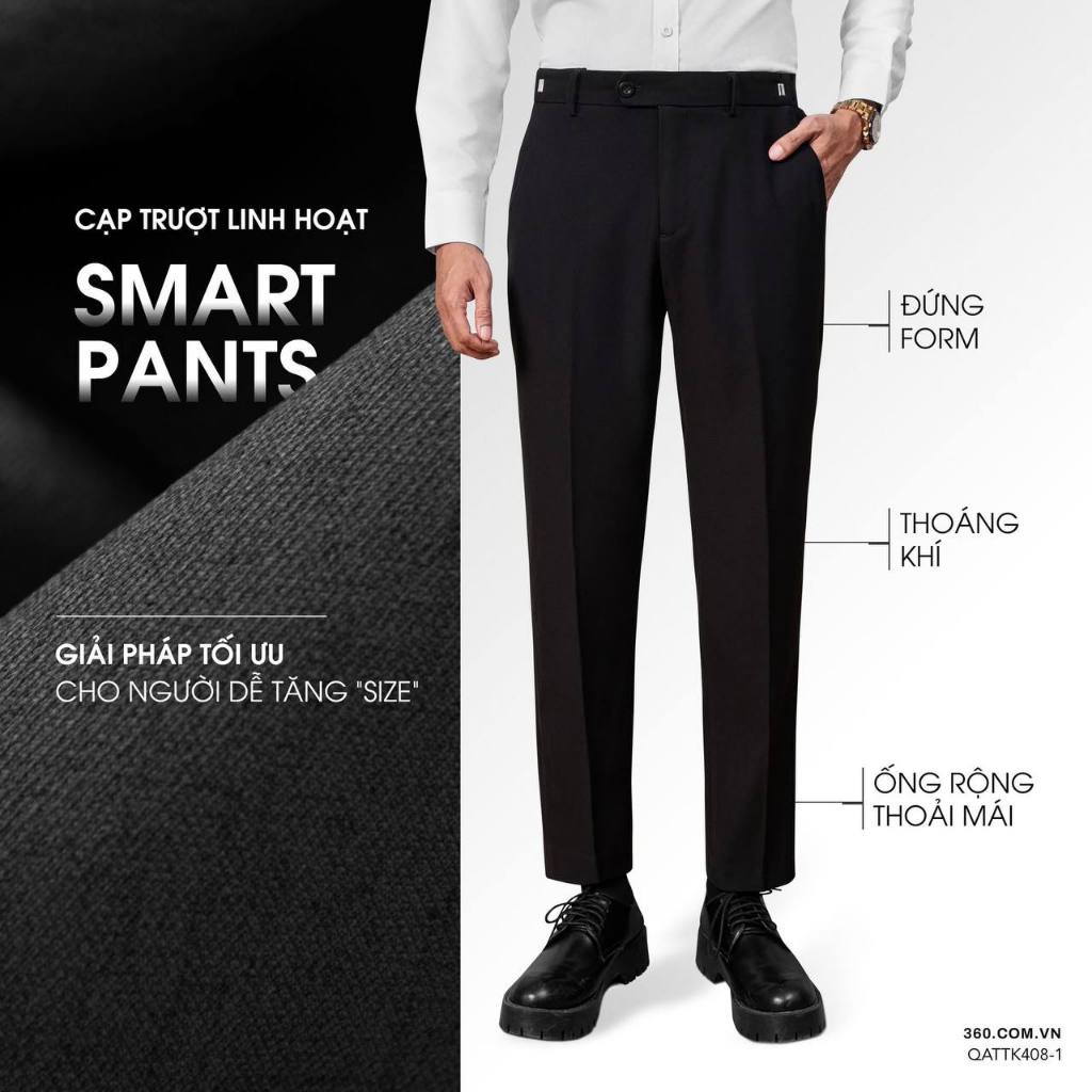 Quần tây nam điều chỉnh cạp linh hoạt by Muslano Fashion( quần Smart Pants)