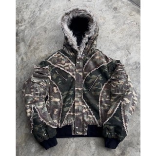 ÁO 005 CD WAXED CAMO BOMBER JACKET