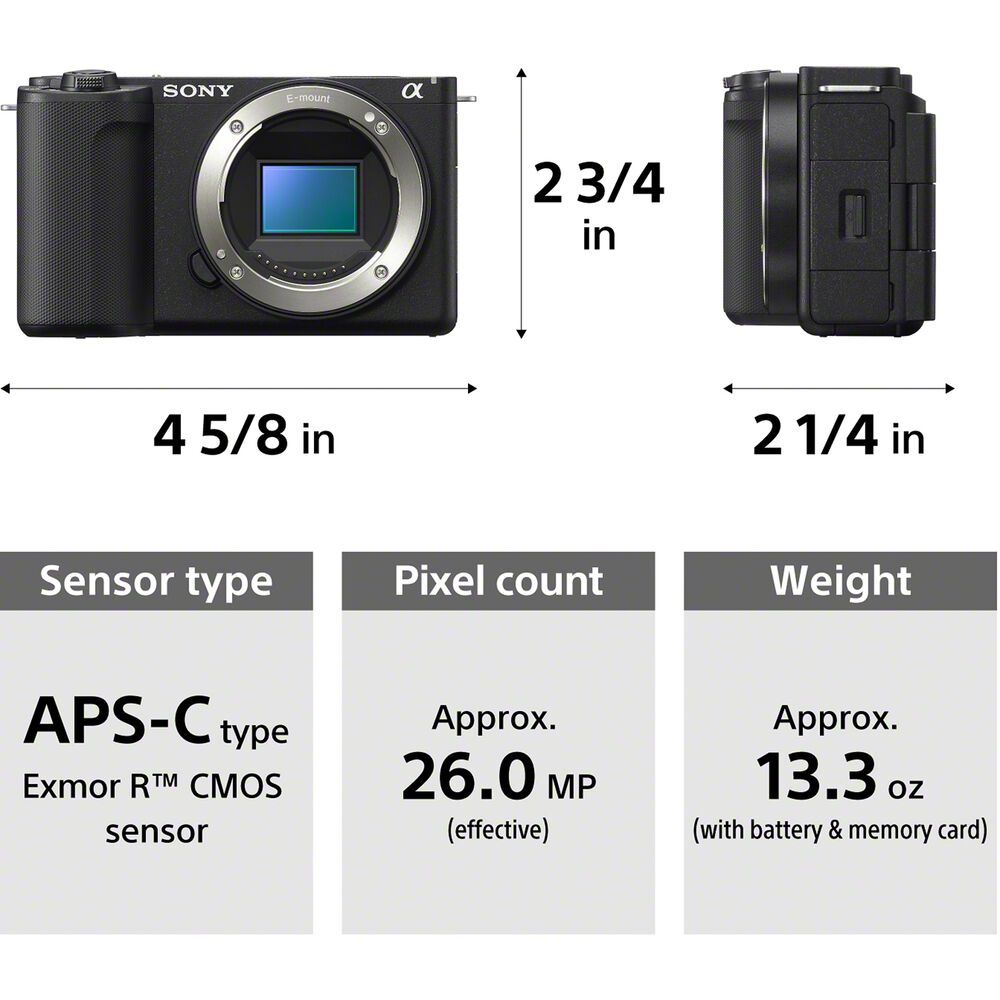 Máy ảnh Sony ZV-E10 II (ZVE10M2) + thẻ 64GB MySony - Chính hãng BH 24 tháng | BigBuy360 - bigbuy360.vn