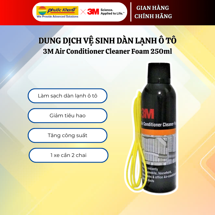 Dung Dich Vệ Sinh Dàn Lạnh Ô Tô 3M Air Conditioner Cleaner Foam 250ml