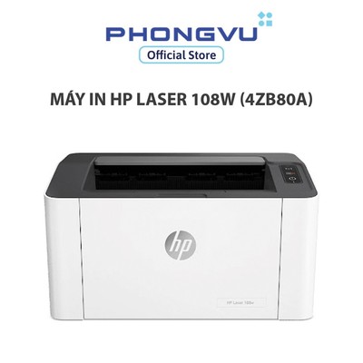 Máy In HP Laser 108w (4ZB80A) – In Đen Trắng – Kết Nối Wifi – In Nhanh 22ppm – Máy In Văn Phòng Tiết Kiệm – Bảo Hành 12T