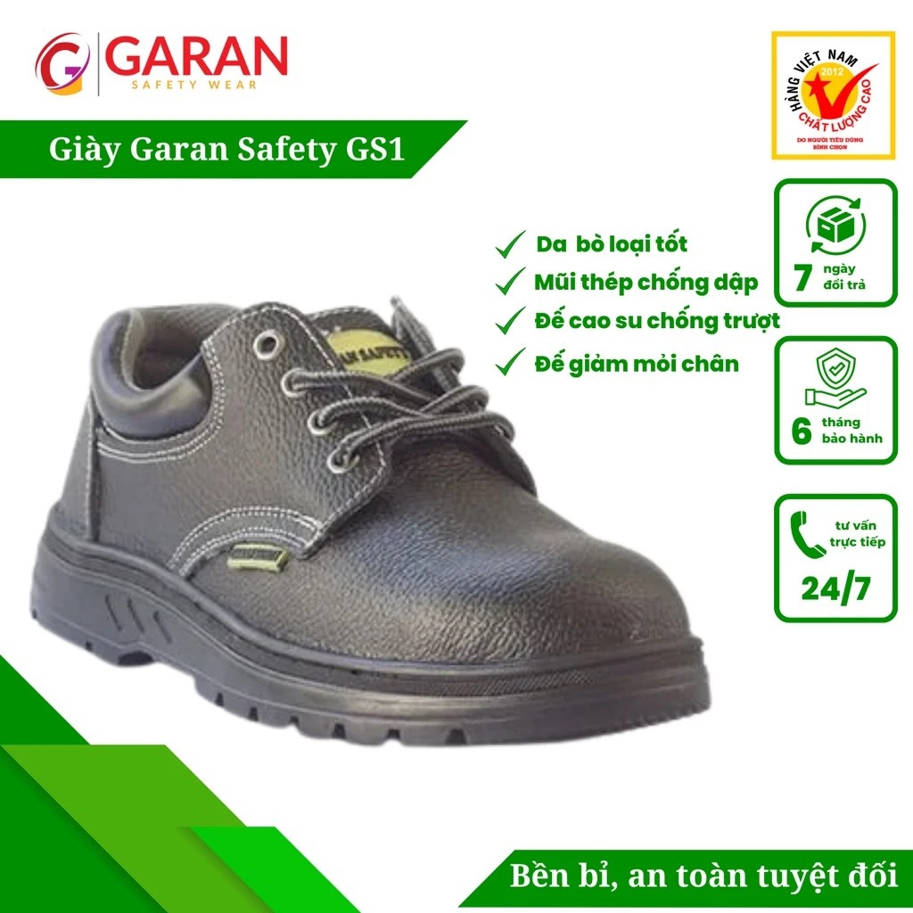 Giày bảo hộ đi công trường giá rẻ Garan Safety Gs1