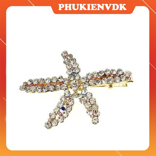 Kẹp Tóc Mái Đính Đá Và Hạt Hình Sao MS390