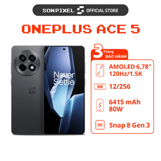  Điện thoại OnePlus Ace 5 Chip Snapdragon 8 Gen 3 Ram 12GB 256GB Pin 6415 mAh. SonPixel 