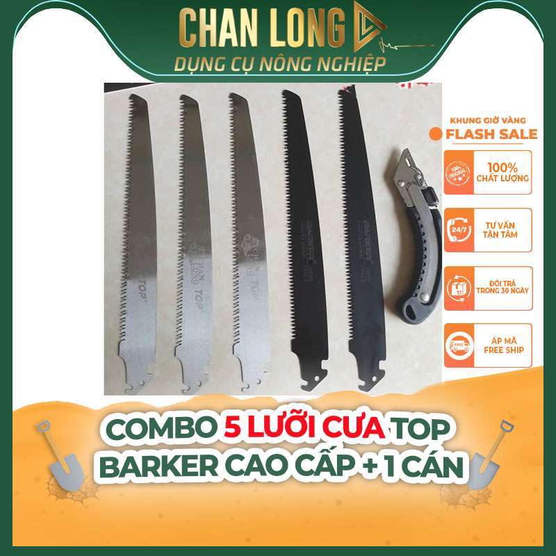 Combo 5 Lưỡi Cưa Top, Barker Cao Cấp + 1 Cán | CHANLONG