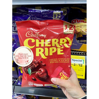 Socola Cadbury Cherry Ripe Chocolate nhân Cherry gói 12 thanh 180g Úc