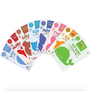 Sách - (Hộp 6 cuốn) Nuôi dưỡng tâm hồn: Hươu cao cổ, Cá voi, Cún con, Gà con, Gấu con, Mèo con, Thỏ con, Voi con