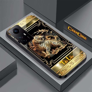 Ốp Lưng XIAOMI REDMI NOTE 12S Mặt Lưng Kính Cường Lực 3D In Hình 12 Con Giáp Tài Lộc