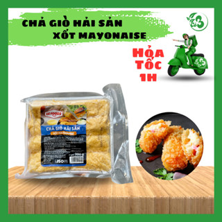   Hỏa Tốc 1H  Chả Giò Hải Sản Xốt Mayonaise Chiên Giòn- 8 Cây- LC Foods 