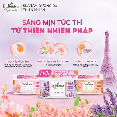 [KOL x Enchanteur] COMBO 2 Tẩy tế bào chết sáng da thiên nhiên Pháp Enchanteur Naturelle 250g tặng 1 túi ST 200g