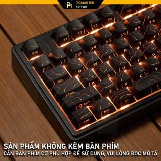 Keycap pbt xuyên led ninja Topographic dùng cho bàn phím cơ mạch xuôi pcmastersetup