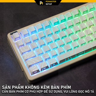 Keycap pbt xuyên led vân Topographic 4.0 dùng cho bàn phím cơ led RGB pcmastersetup
