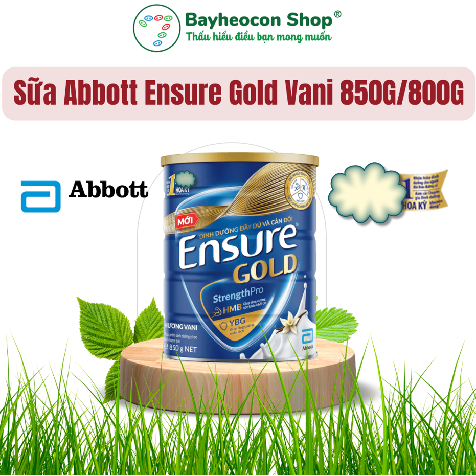 [Date 2026] Combo 2 lon Sữa bột Ensure Gold Abbott hương vani 850g/800g