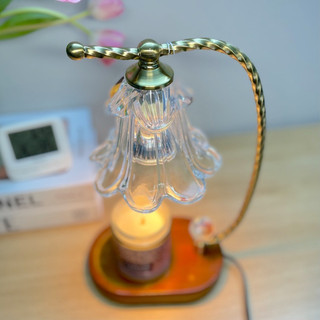 Đèn đốt nến thơm - Kiểu hoa lan chuông - Thiết kế Vintage, Chỉnh sáng, Hẹn giờ tiện lợi