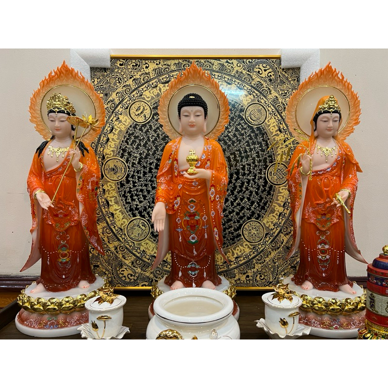 Bộ Tượng Tây Phương Tam Thánh 50cm và 70cm có sẵn ( Ảnh Thật Em Tự Chụp )