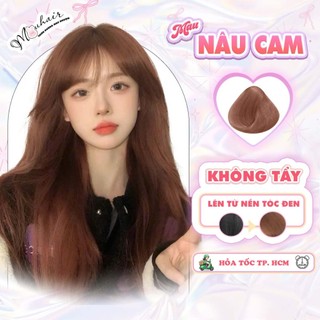  Thuốc nhuộm tóc Thuốc nhuộm tóc màu NÂU CAM Mouhair tặng oxi trợ dưỡng,bao tay mũ trùm bịt tai. 