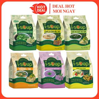Canh Ăn Liền I-Soup Khoai Mỡ Chay/Chua Chay/Nấm Chay/Cải Xoong/Kim Chi/Rong Biển Thịt Gà - Canh Lười Acecook