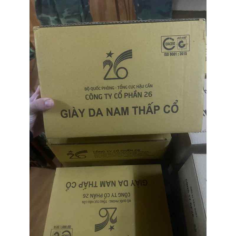 Giày Da Nam Công Ty 26 Lót Vàng, Đế Cao Su Có May Chỉ Dù Chắc Chắn Mã 1706
