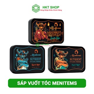 Sáp Vuốt tóc MENITEMS CLAY, pomade 50/100G dưỡng tạo kiểu tự nhiên, hương nước hoa- HKT shop
