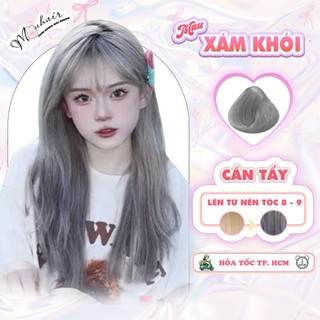  Thuốc nhuộm tóc Thuốc nhuộm tóc màu XÁM KHÓI Mouhair tặng oxi trợ dưỡng,bao tay mũ trùm bịt tai. 