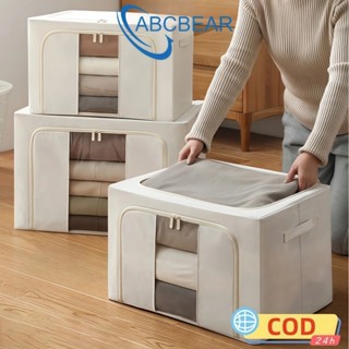 Hộp Vải Đựng Quần Áo Khung Thép Có Nắp Thùng Đựng Đồ Đa Năng Gấp Gọn Túi Đựng Quần Áo Cỡ Lớn Hộp Lưu Trữ Cao Cấp