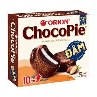 BÁNH ORION CHOCOPIE VỊ CACAO HỘP 396G (12 CÁI)/ CHOCO-PIE ĐẬM