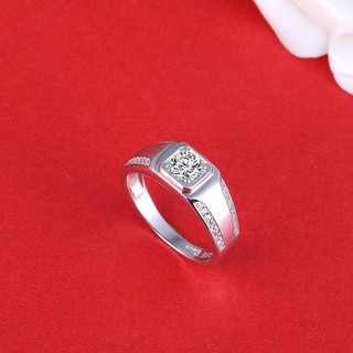 Nhẫn bạc Nam kim cương cao cấp 4