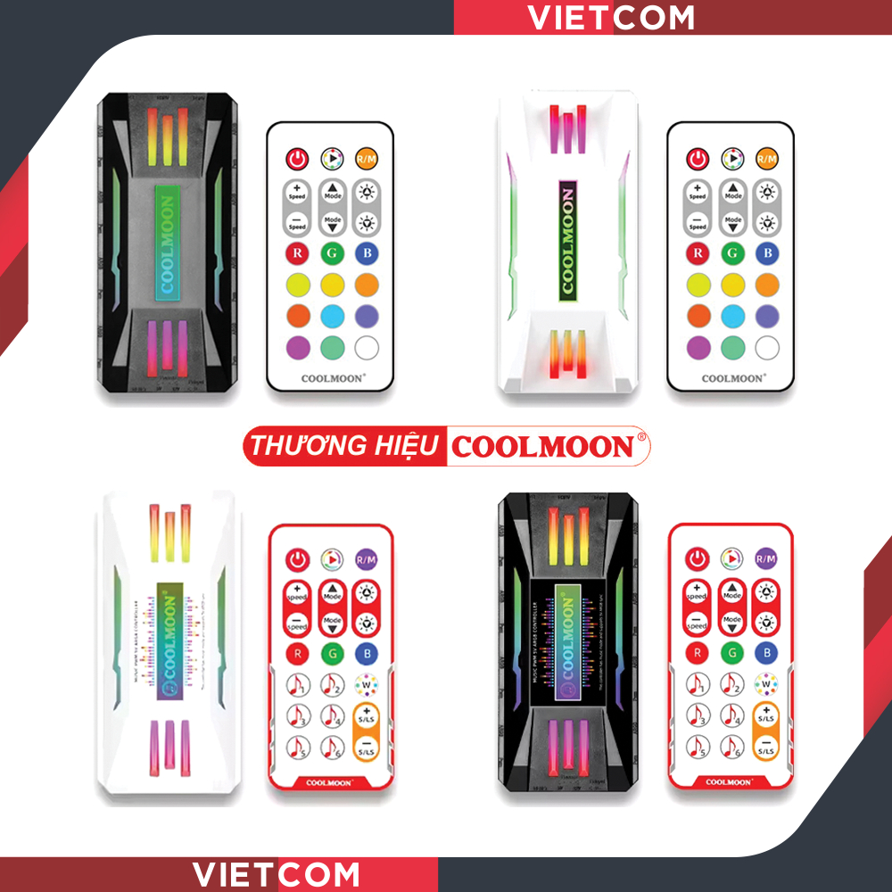 | HUB ARGB | Bộ Hub / Remote Coolmoon PA1 (PWM + ARGB) - Hỗ trợ điều tốc và đồng bộ main