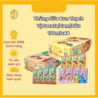  Thùng 48 hộp Sữa Kun Thạch  170ml  
