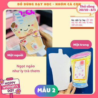 LÀM THIỆP THỦ CÔNG QUỐC TẾ PHỤ NỮ VÀ NHÀ GIÁO 20/10 - 8/3 - 20/11 - NHỚ GHI CHÚ SỐ LƯỢNG NAM NỮ- CÁ CON