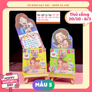 LÀM THIỆP THỦ CÔNG QUỐC TẾ PHỤ NỮ VÀ NHÀ GIÁO 20/10 - 8/3 - 20/11 - NHỚ GHI CHÚ SỐ LƯỢNG NAM NỮ- CÁ CON