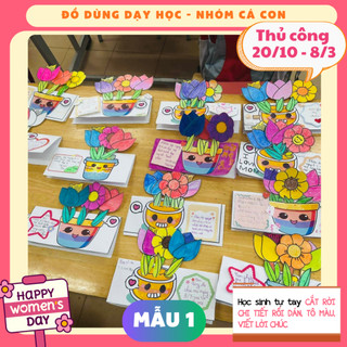 LÀM THIỆP THỦ CÔNG QUỐC TẾ PHỤ NỮ VÀ NHÀ GIÁO 20/10 - 8/3 - 20/11 - NHỚ GHI CHÚ SỐ LƯỢNG NAM NỮ- CÁ CON