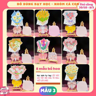 LÀM THIỆP THỦ CÔNG QUỐC TẾ PHỤ NỮ VÀ NHÀ GIÁO 20/10 - 8/3 - 20/11 - NHỚ GHI CHÚ SỐ LƯỢNG NAM NỮ- CÁ CON