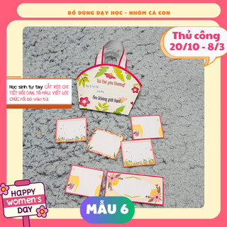 LÀM THIỆP THỦ CÔNG QUỐC TẾ PHỤ NỮ VÀ NHÀ GIÁO 20/10 - 8/3 - 20/11 - NHỚ GHI CHÚ SỐ LƯỢNG NAM NỮ- CÁ CON