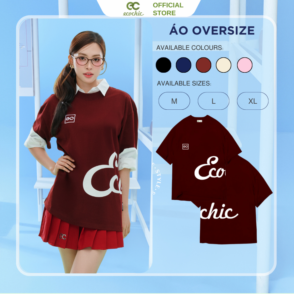 Áo Phông ECOCHIC PERFECT PAIR Tee Local Brand Chính Hãng Unisex Form Rộng Oversize Premium Cotton 10