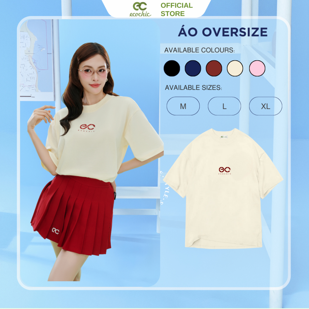 Áo Phông ECOCHIC SSSIZZLE TSHIRT Tee Local Brand Chính Hãng Unisex Form Rộng Oversize Premium Cotton