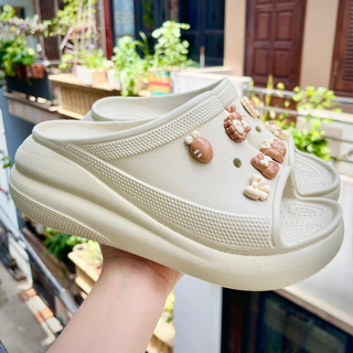 Dép Crocs dáng hở mũi độn đế tăng chiều cao, Dép sục Crocs crush classic cực dễ mang