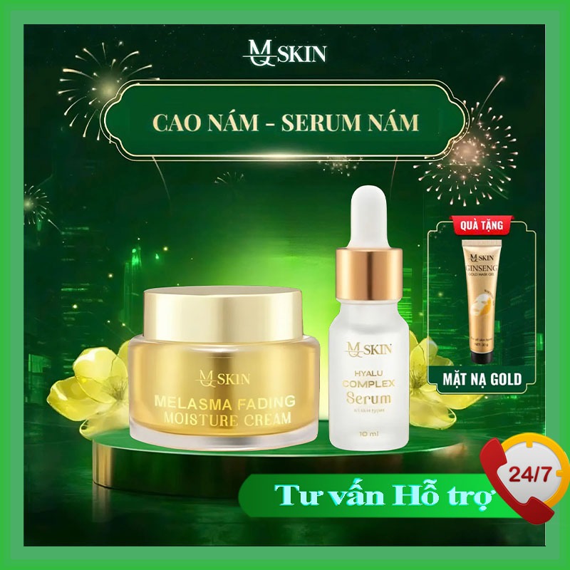 Combo Kem Cốt Sâm Nám và Serum Nám MQ SKIN  giúp giảm nám, tàn nhang MQ SKIN Chính Hãng