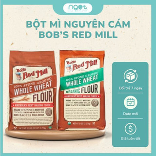 Gói 500g bột mì nguyên cám bob's red mill loại thường và hữu cơ - ngọt đồ làm bánh