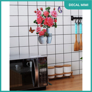 Tranh dán tường 3D hình bình hoa [12 mẫu]