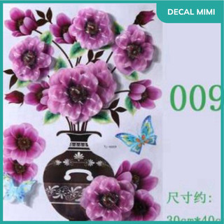 Tranh dán tường 3D hình bình hoa [12 mẫu]