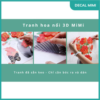 Tranh dán tường 3D hình bình hoa [12 mẫu]